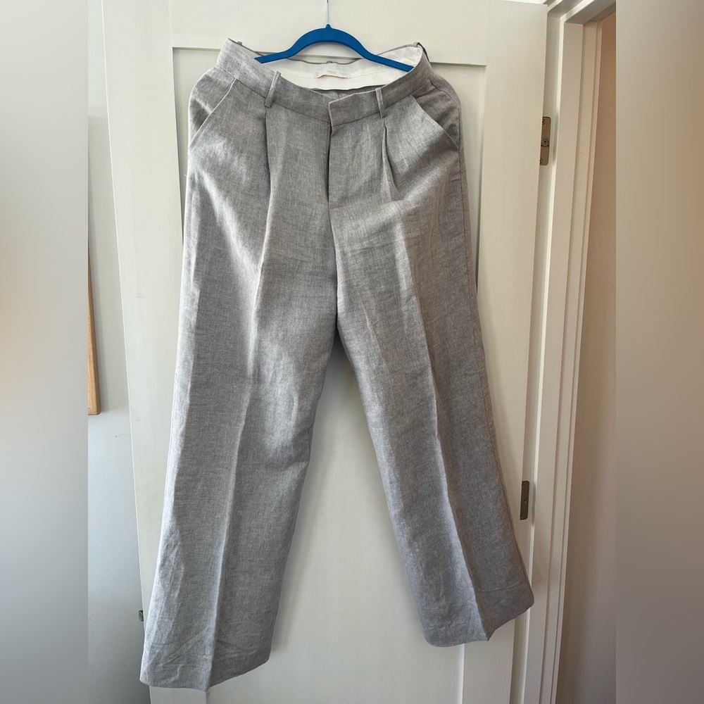 Mango linen blend trousers size 4